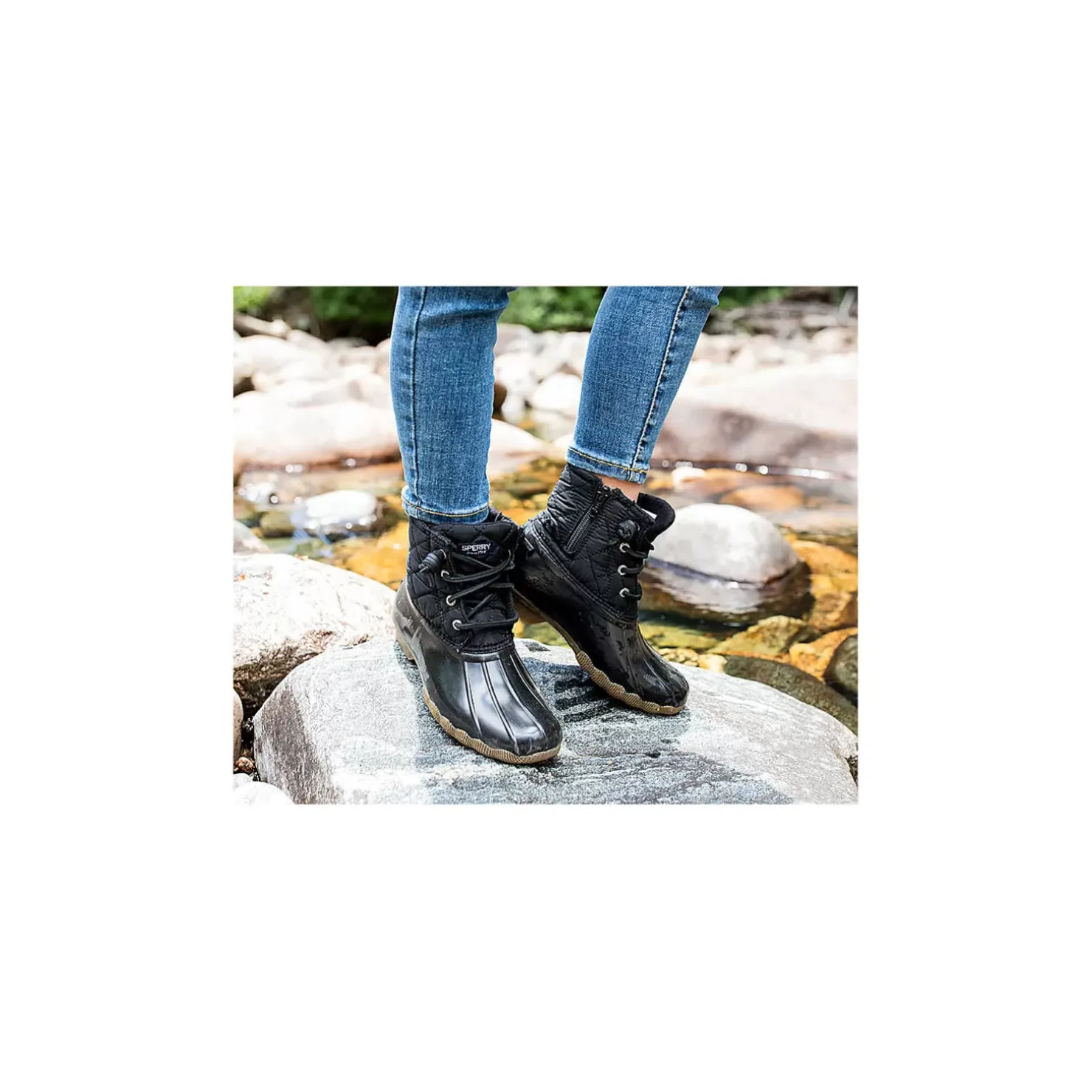 Kids Sperry Big Kid's Saltwater Nylon Quilt Duck Boot
