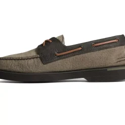 Men Sperry Men's Authentic Original™ PLUSHWAVE™ Double Sole Tumbled Boat Shoe