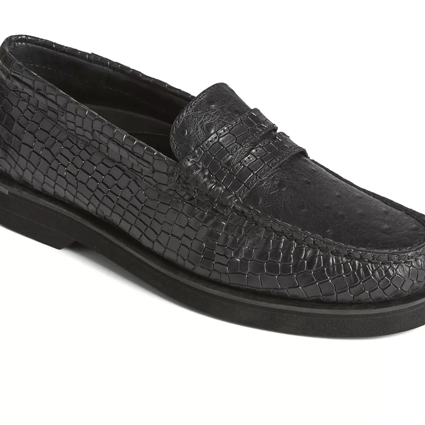 Men Sperry Men's Authentic Original™ Penny Double Sole Croc Embossed Loafer