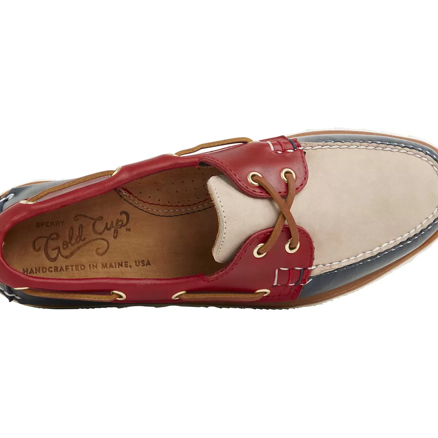 Men Sperry Men's Gold Cup™ Authentic Original™ Handcrafted in Maine Tri-Tone Boat Shoe