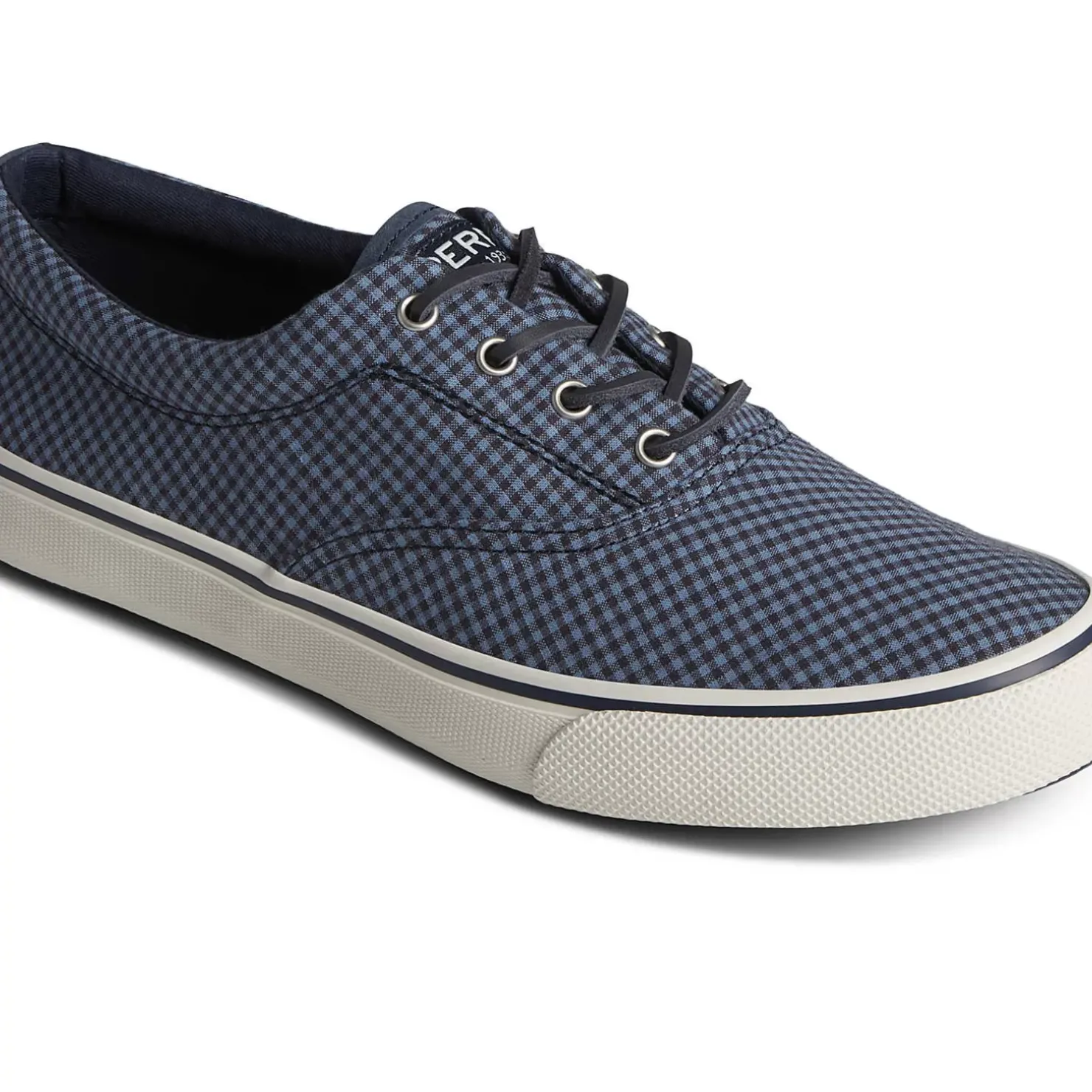Men Sperry Men's SeaCycled™ Striper II CVO Gingham Sneaker