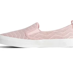 Men/Women Sperry Women's Crest Twin Gore Perforated Leather Slip On Sneaker