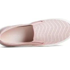 Men/Women Sperry Women's Crest Twin Gore Perforated Leather Slip On Sneaker