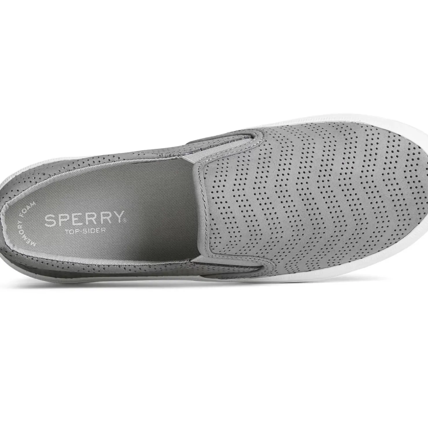 Men/Women Sperry Women's Crest Twin Gore Perforated Leather Slip On Sneaker