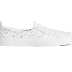 Men/Women Sperry Women's Crest Twin Gore Perforated Leather Slip On Sneaker