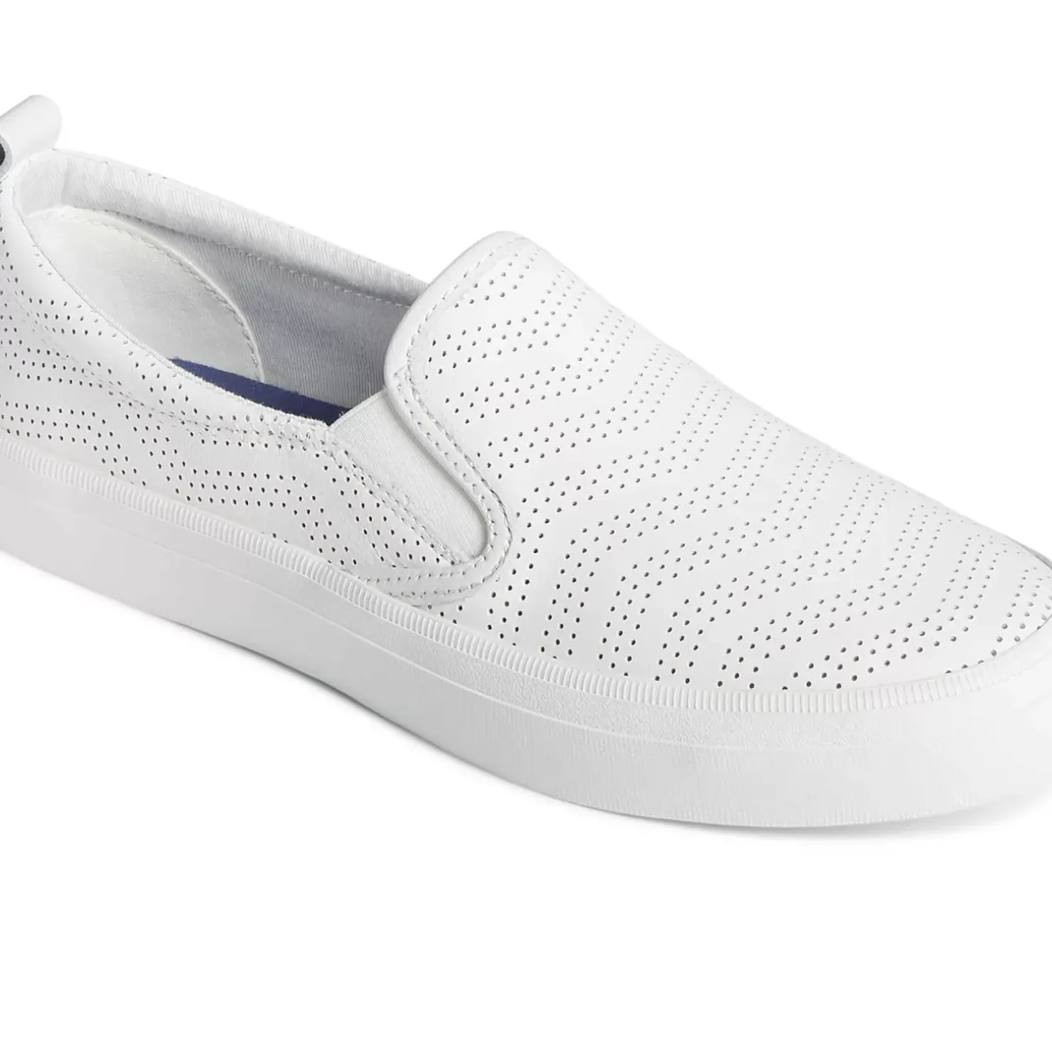Men/Women Sperry Women's Crest Twin Gore Perforated Leather Slip On Sneaker