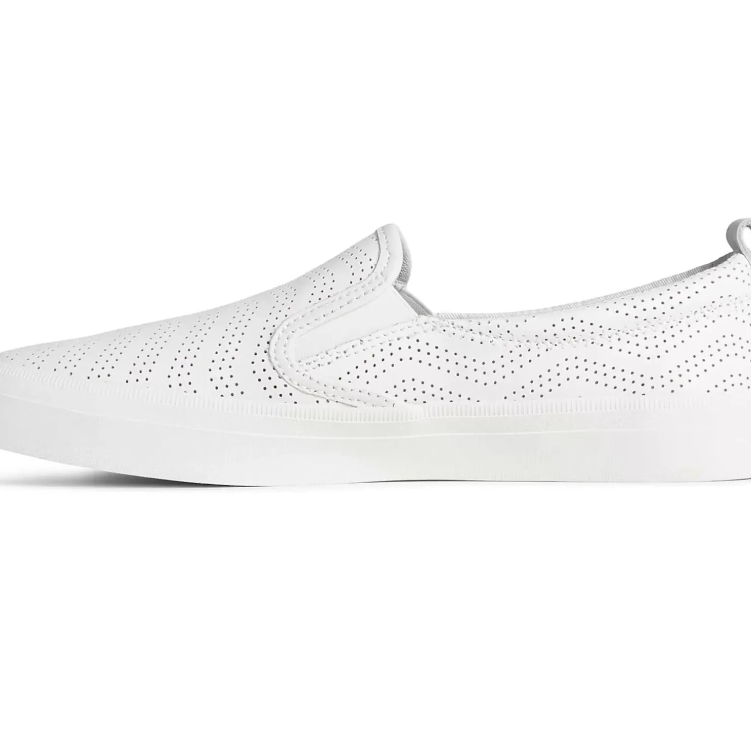Men/Women Sperry Women's Crest Twin Gore Perforated Leather Slip On Sneaker