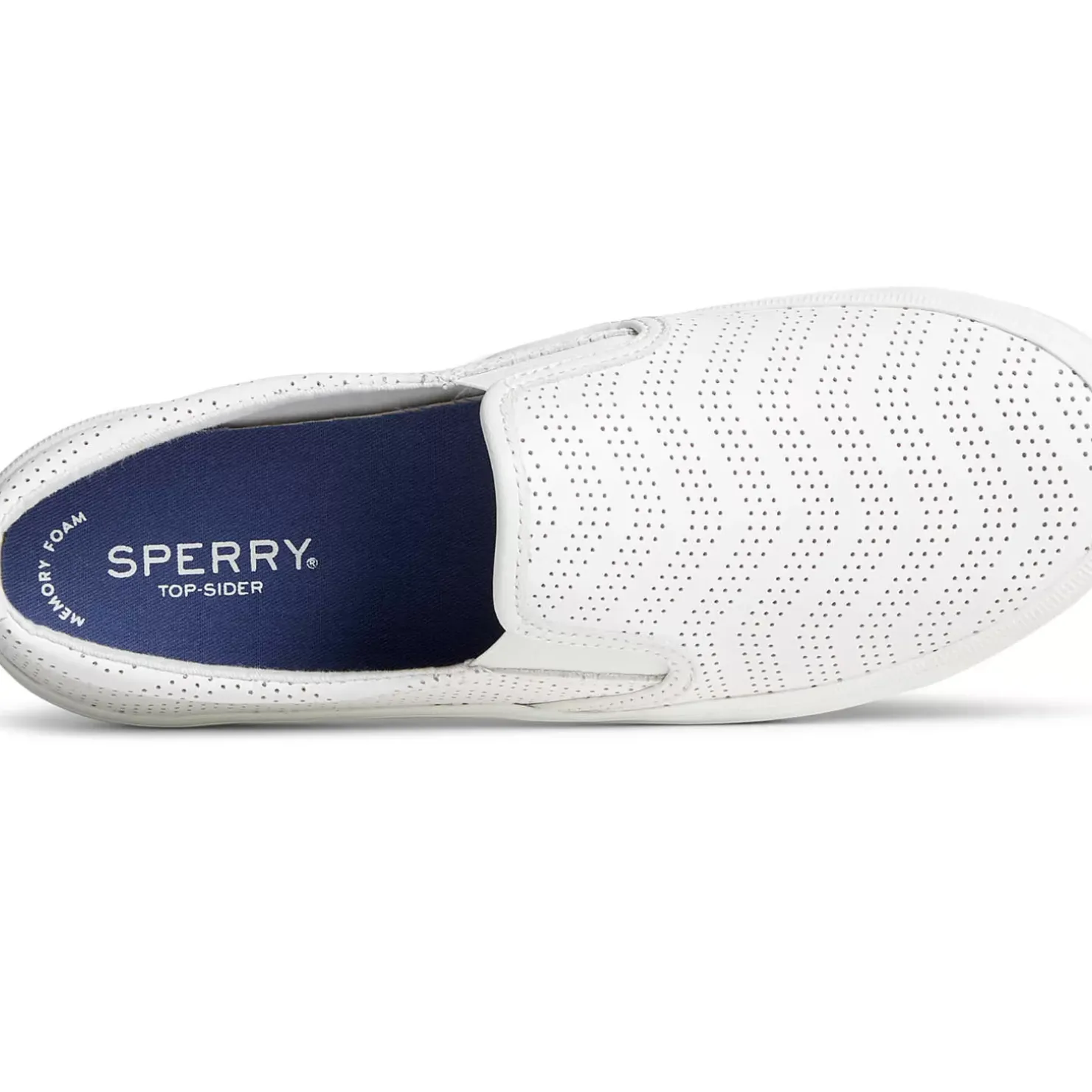 Men/Women Sperry Women's Crest Twin Gore Perforated Leather Slip On Sneaker