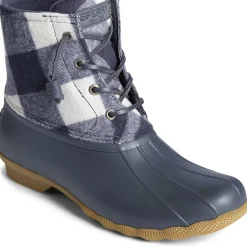 Men/Women Sperry Women's Saltwater Buffalo Check Duck Boot