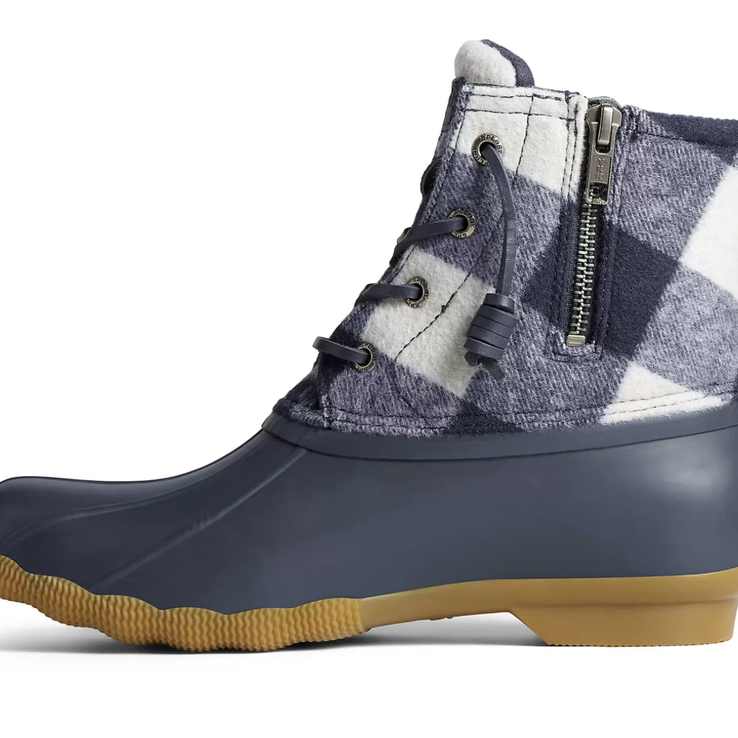 Men/Women Sperry Women's Saltwater Buffalo Check Duck Boot