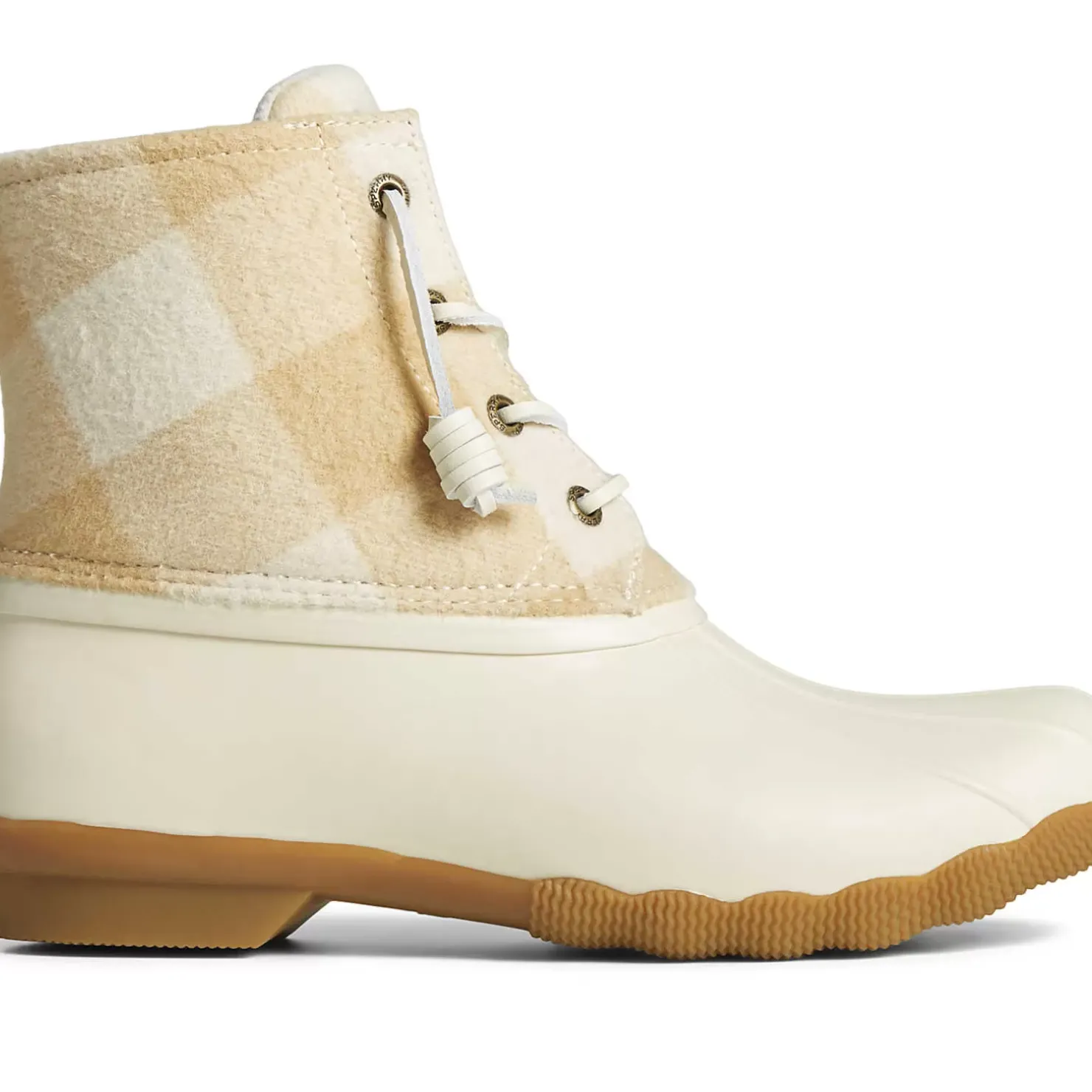 Men/Women Sperry Women's Saltwater Buffalo Check Duck Boot