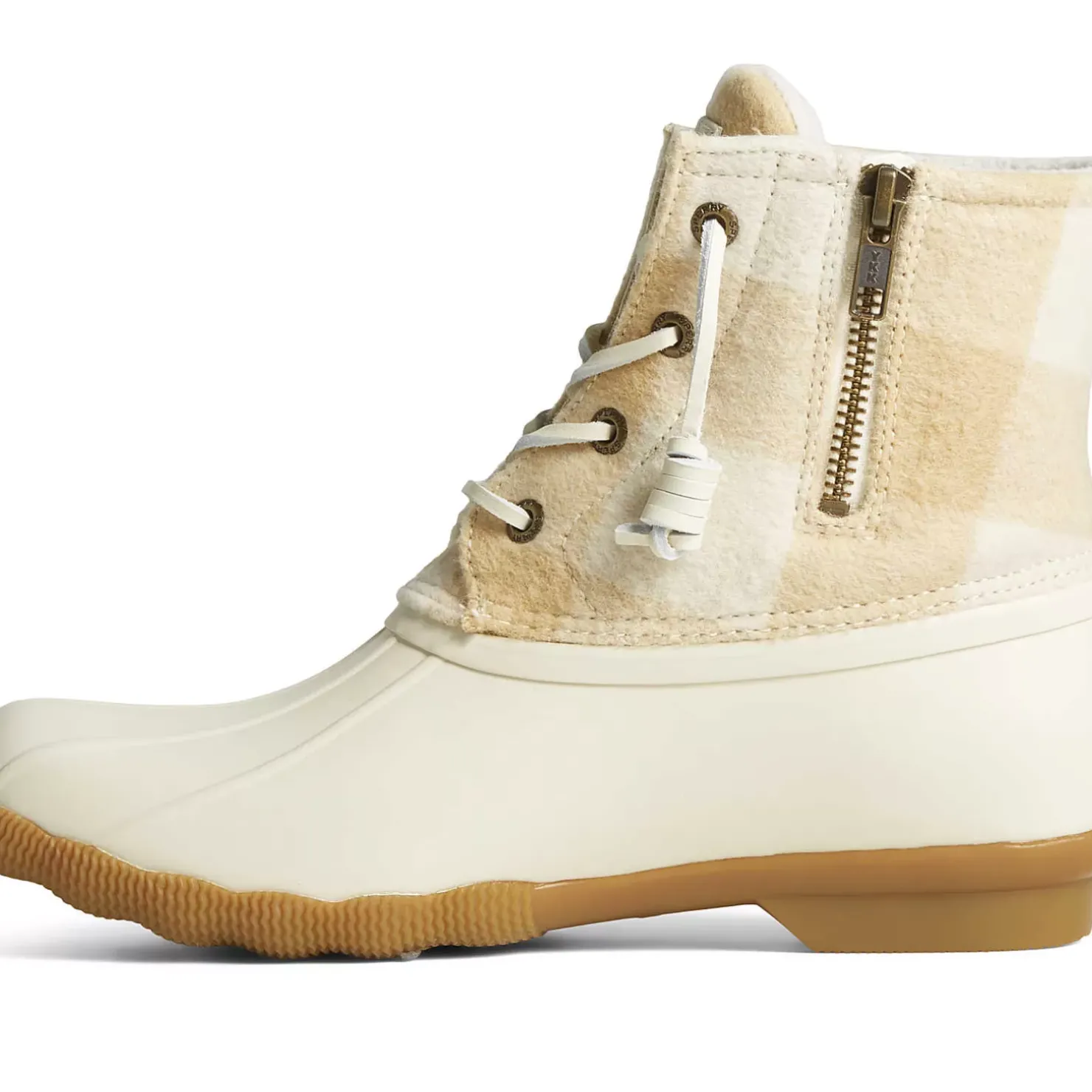 Men/Women Sperry Women's Saltwater Buffalo Check Duck Boot