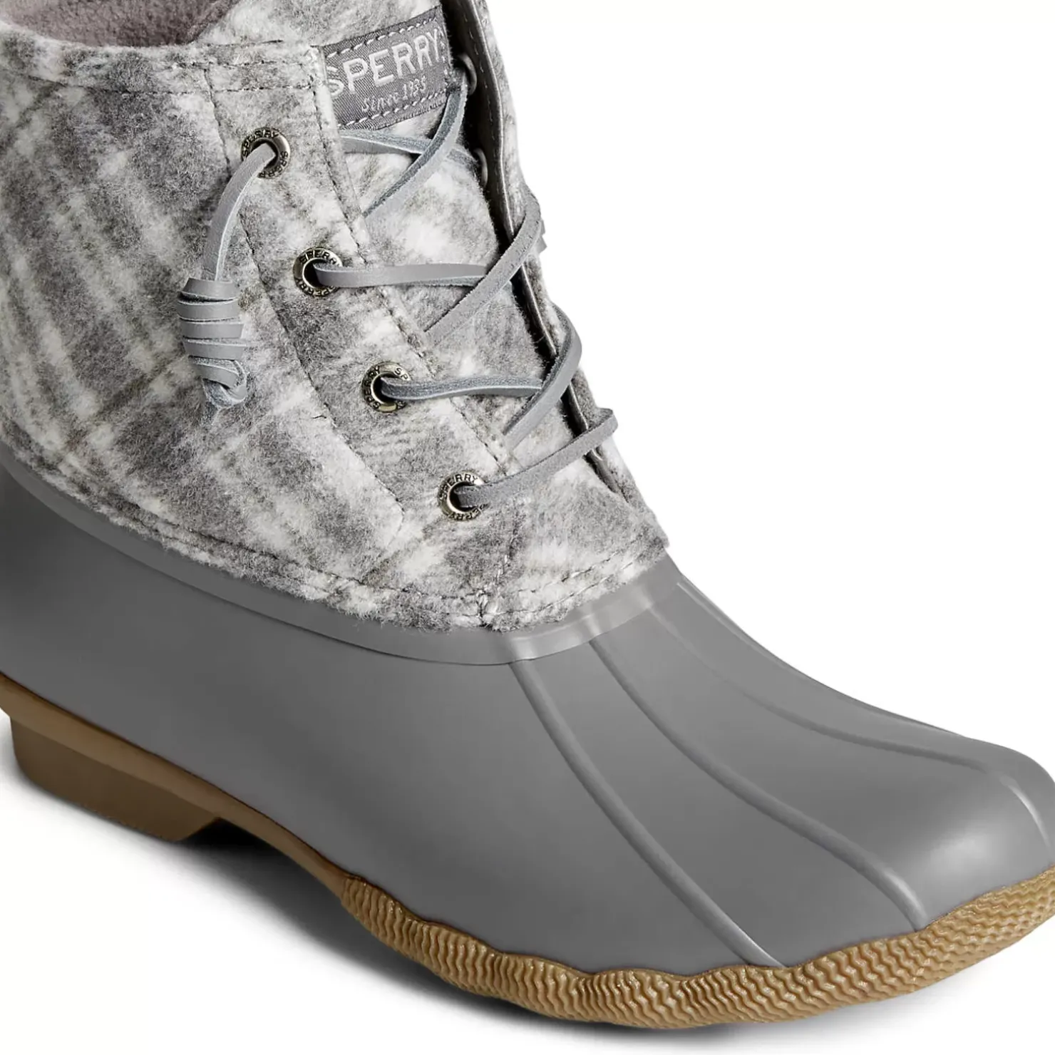 Men/Women Sperry Women's Saltwater Plaid Wool Duck Boot
