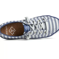 Men/Women Sperry Women's SeaCycled&trade; Crest Vibe Striped Textile Sneaker