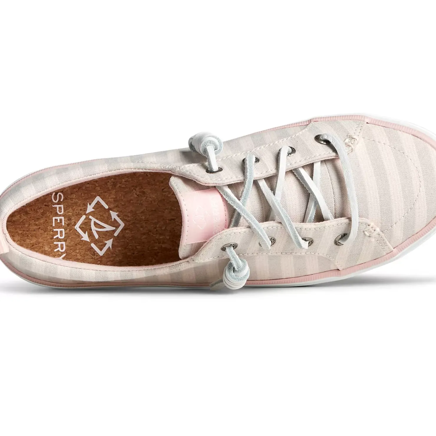 Men/Women Sperry Women's SeaCycled™ Crest Vibe Striped Textile Sneaker