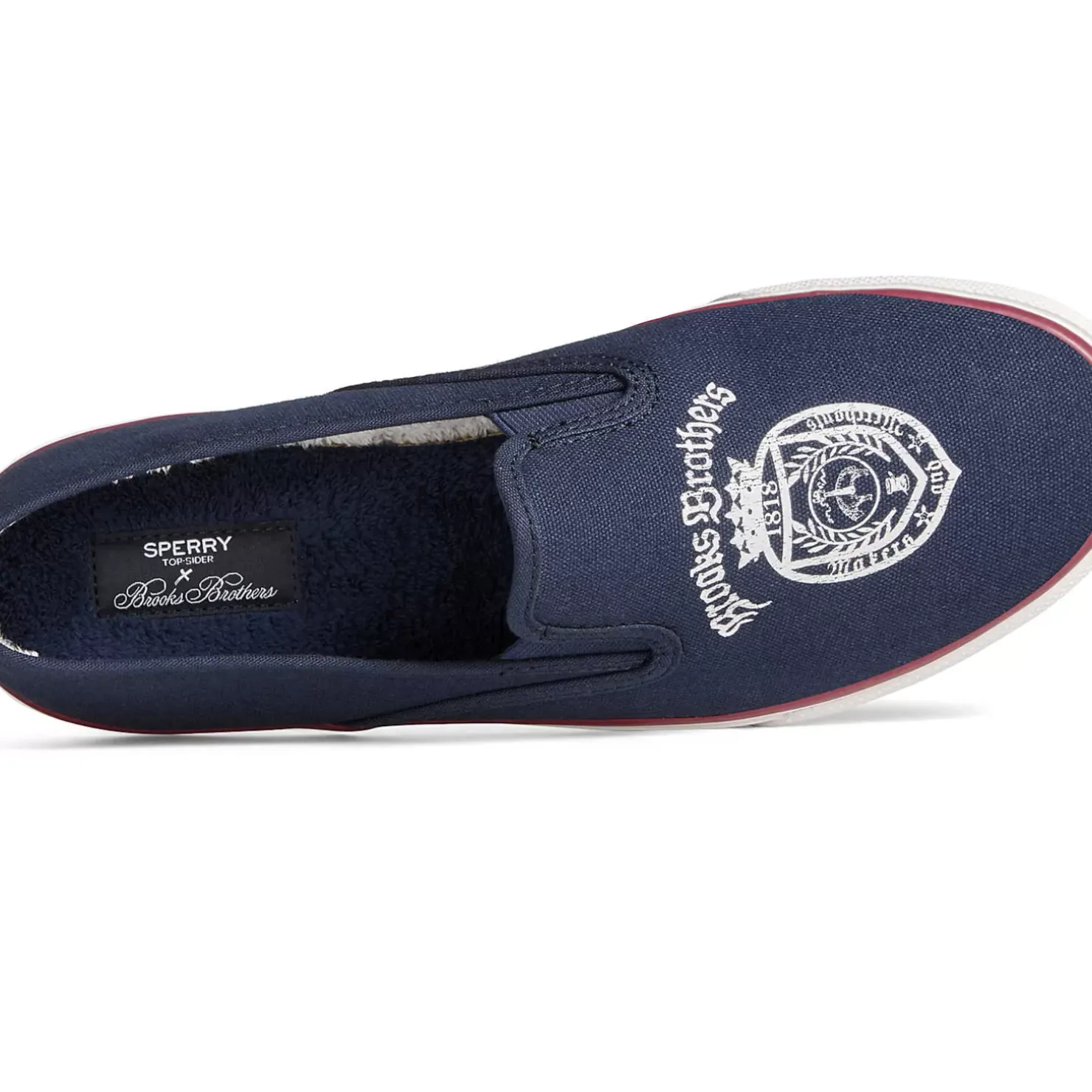 Men/Women Sperry Women's x Brooks Brothers Slip On Sneaker